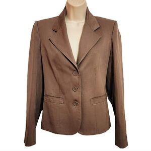 Christian Dior Vintage Wool Blazer Jacket Brown Size 4